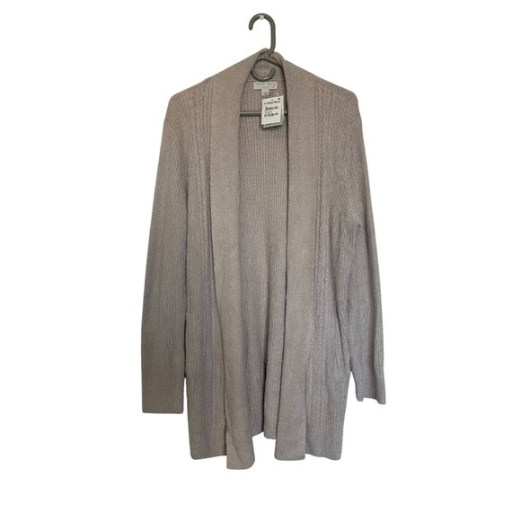 Barefoot Dreams Cozychic Lite Open Front Cardigan NWT Size Large Light Beige - Picture 1 of 9